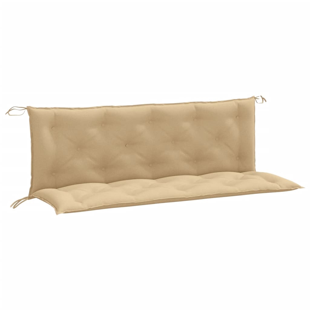 Gartenbank-Auflagen 2 Stk. Melange Beige 150x50x7 cm Stoff