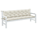 Gartenbank-Auflagen 2 Stk. Melange Creme 200x50x7 cm Stoff