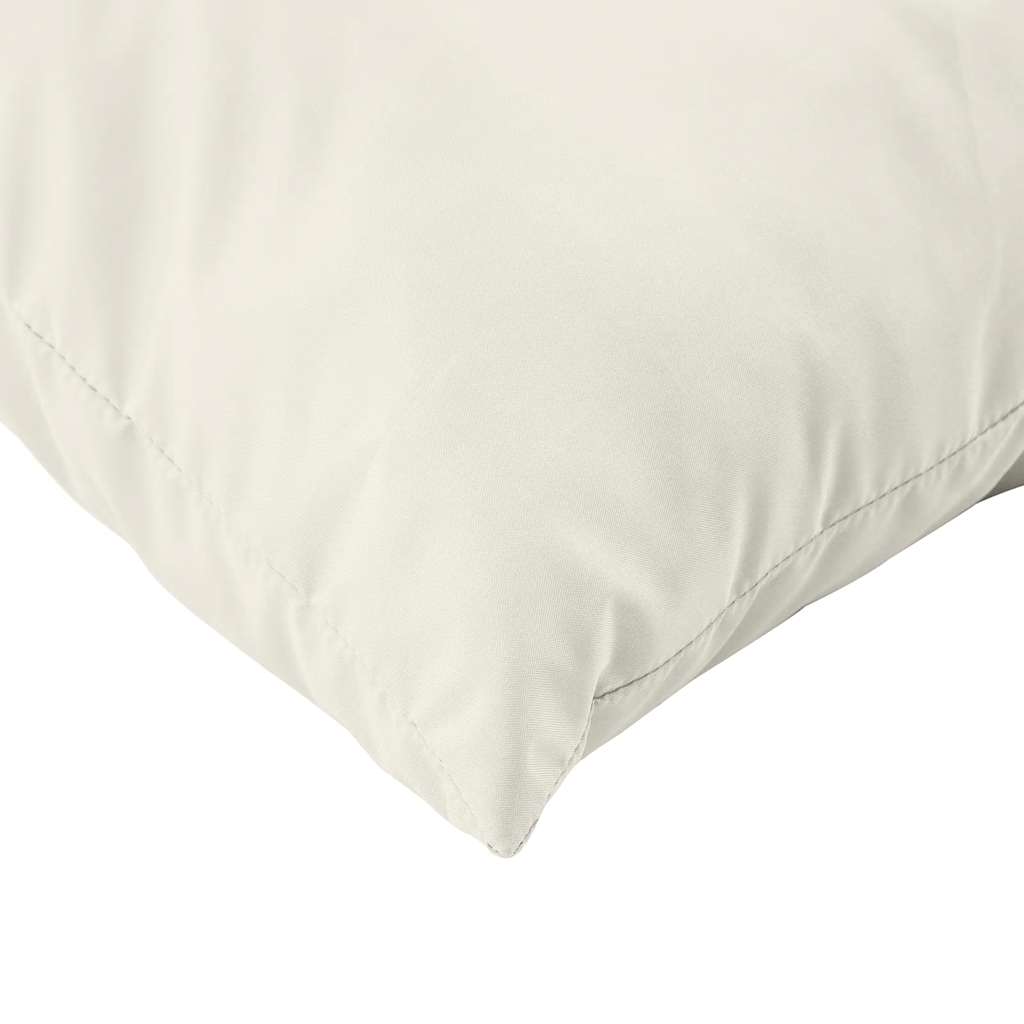 Palettenkissen 2-tlg. Melange Creme Stoff