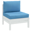 Palettenkissen 2-tlg. Melange Blau Stoff
