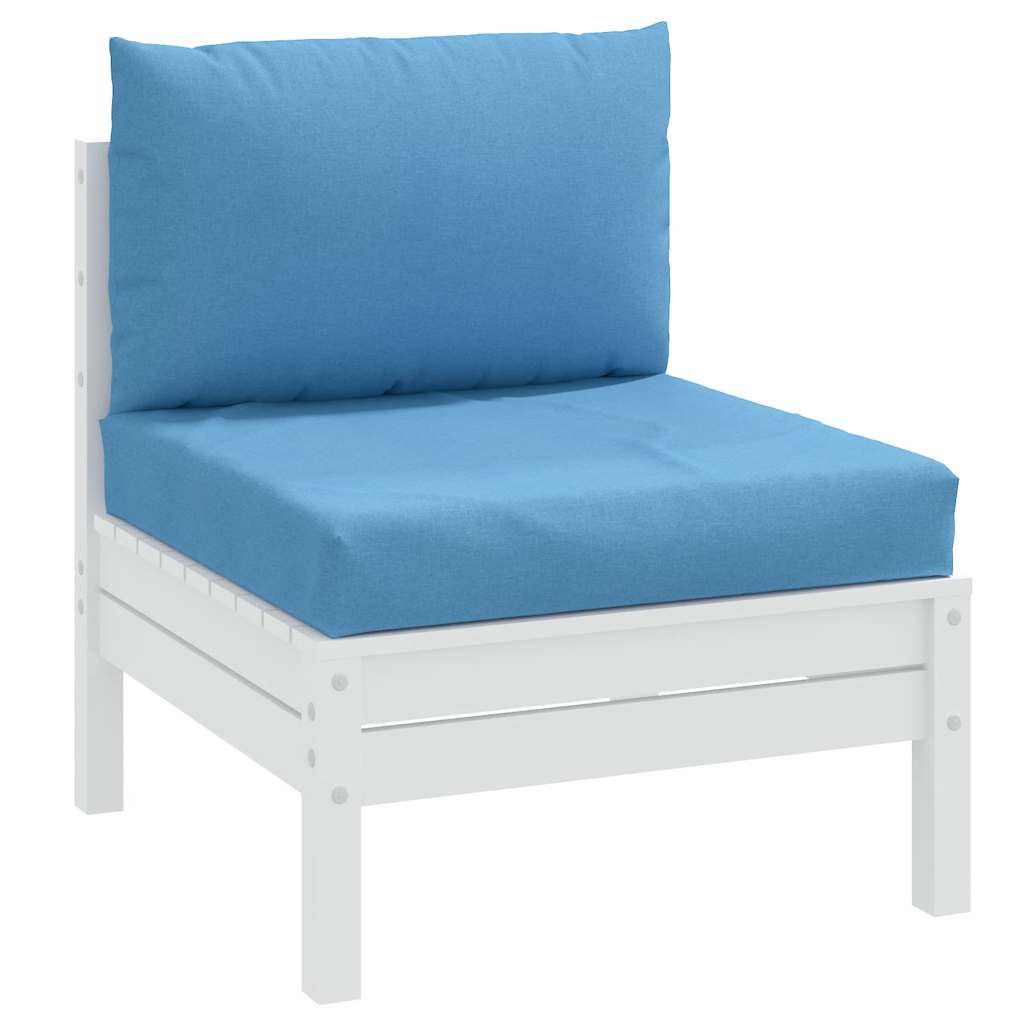 Palettenkissen 2-tlg. Melange Blau Stoff