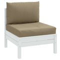 Palettenkissen 2-tlg. Melange Taupe Stoff