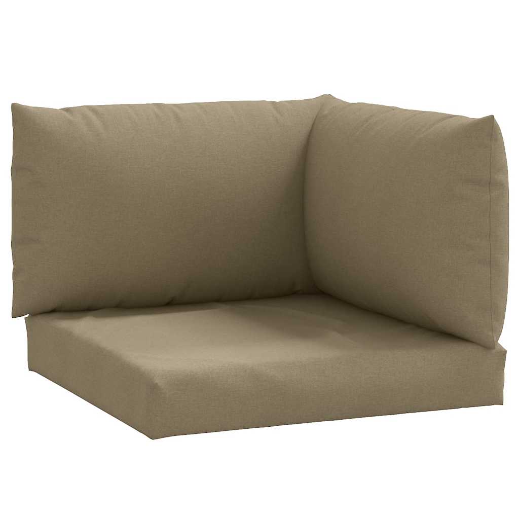 Palettenkissen 3-tlg. Melange Taupe Stoff