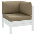 Palettenkissen 3-tlg. Melange Taupe Stoff