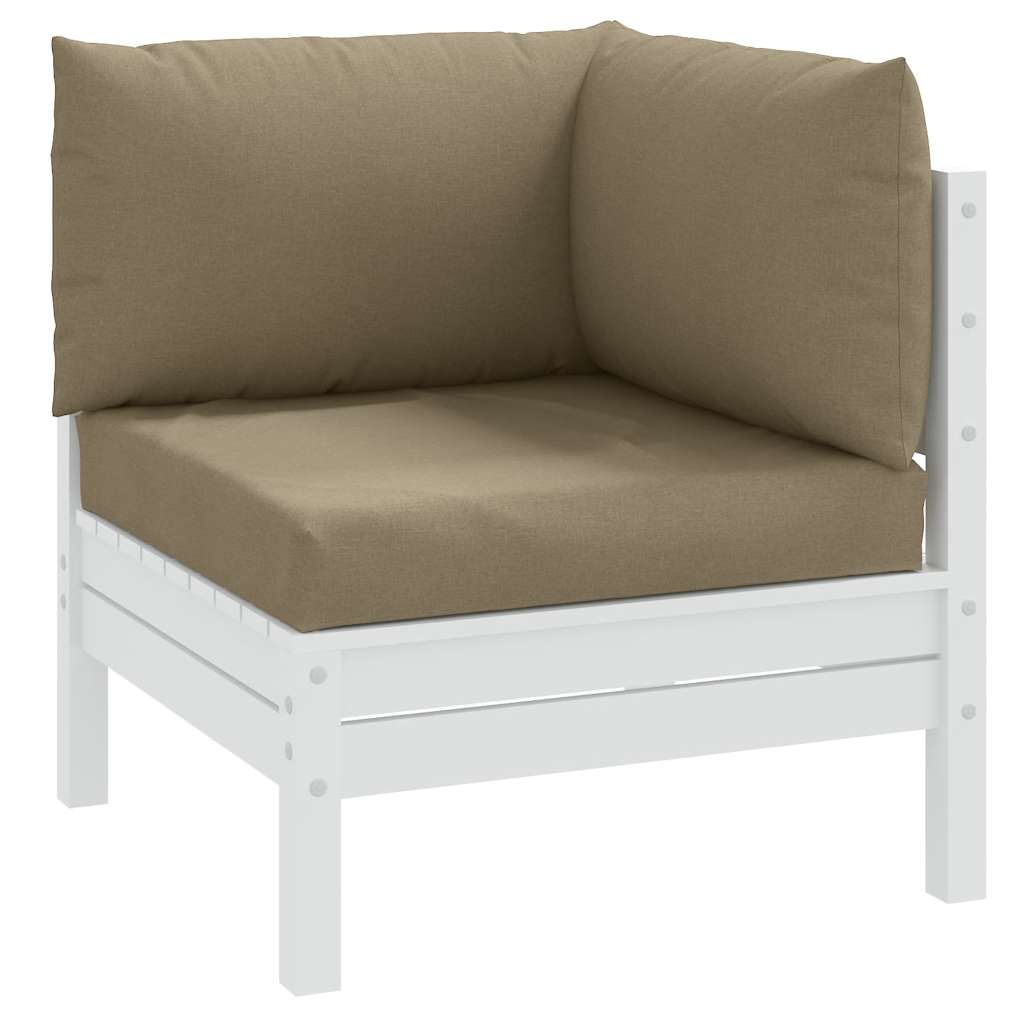 Palettenkissen 3-tlg. Melange Taupe Stoff