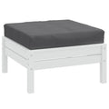 Palettenkissen Melange Anthrazit 60x60x9,5 cm Stoff