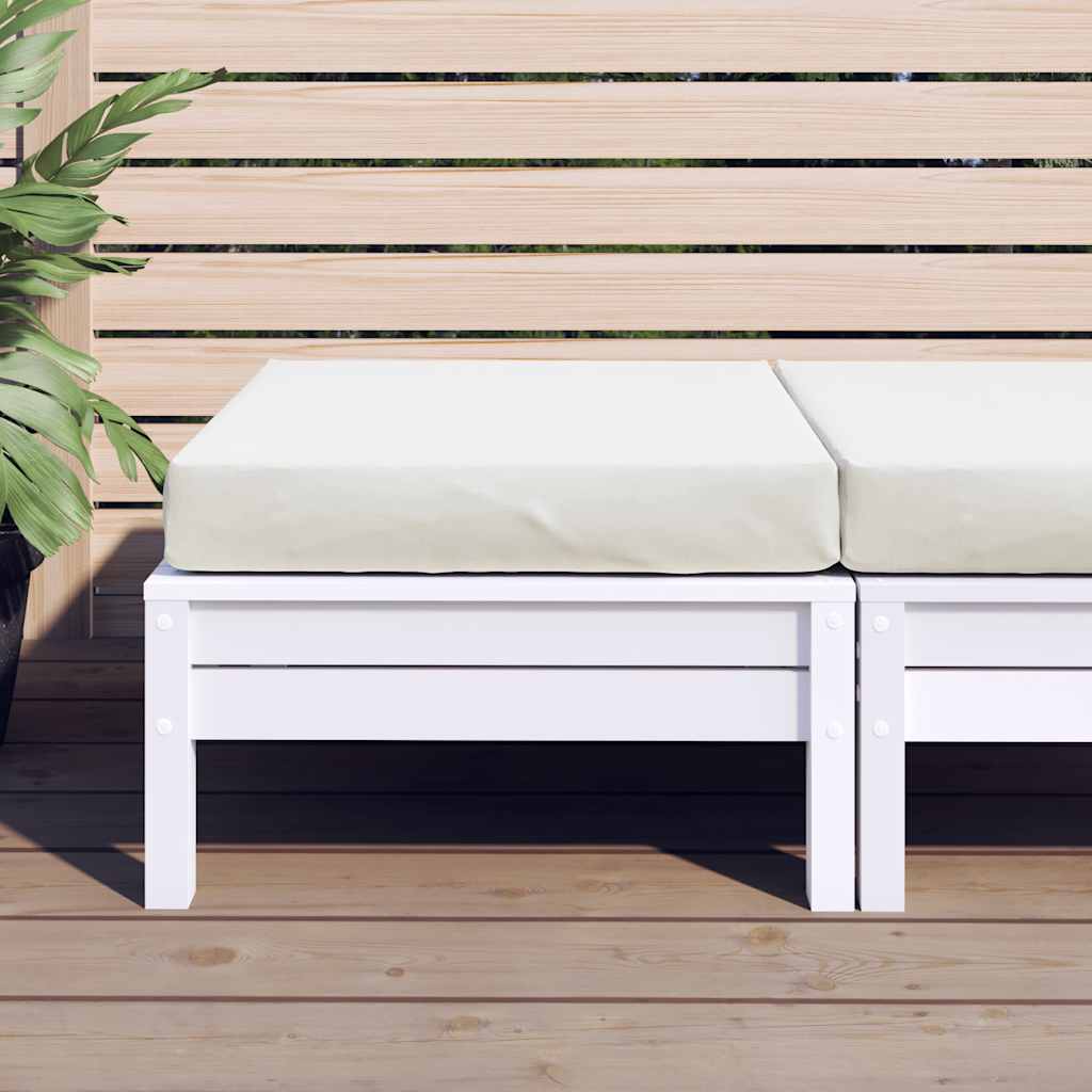 Palettenkissen Melange Creme 60x60x9,5 cm Stoff