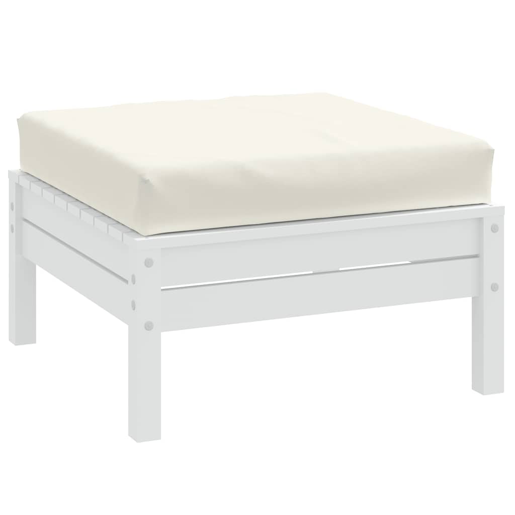 Palettenkissen Melange Creme 60x60x9,5 cm Stoff