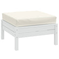 Palettenkissen Melange Creme 60x60x9,5 cm Stoff