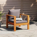 Gartensessel mit Kissen Massivholz Akazie