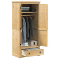 Kleiderschrank Corona 76x50x170 cm Massivholz Kiefer