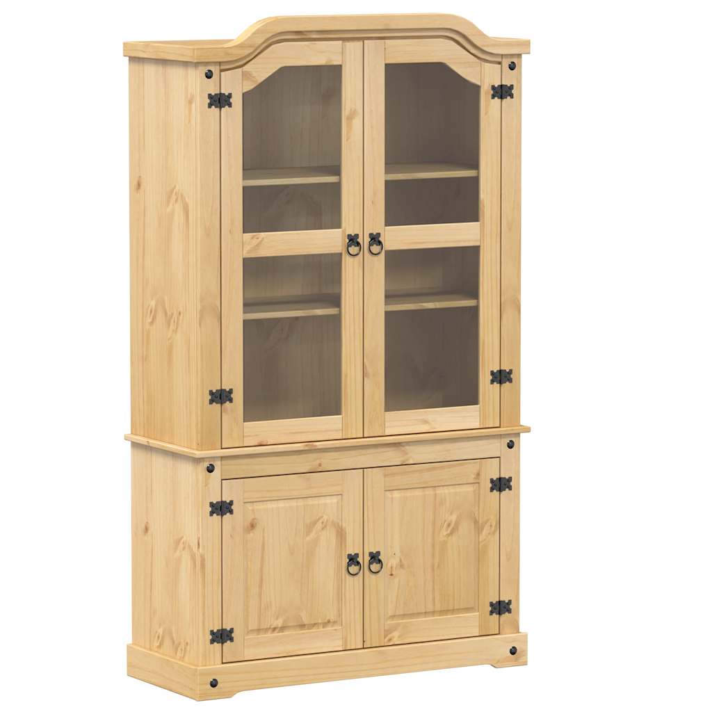 Vitrine Corona 103,5x42x180 cm Massivholz Kiefer