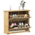 Schuhschrank Corona 99x32x85 cm Massivholz Kiefer