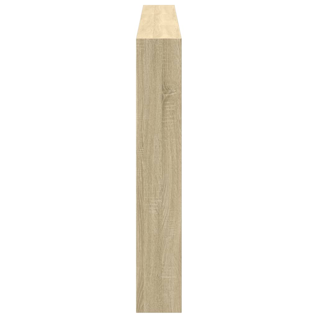 LED-Kopfteil mit Ablagen Sonoma-Eiche 200x17x102 cm