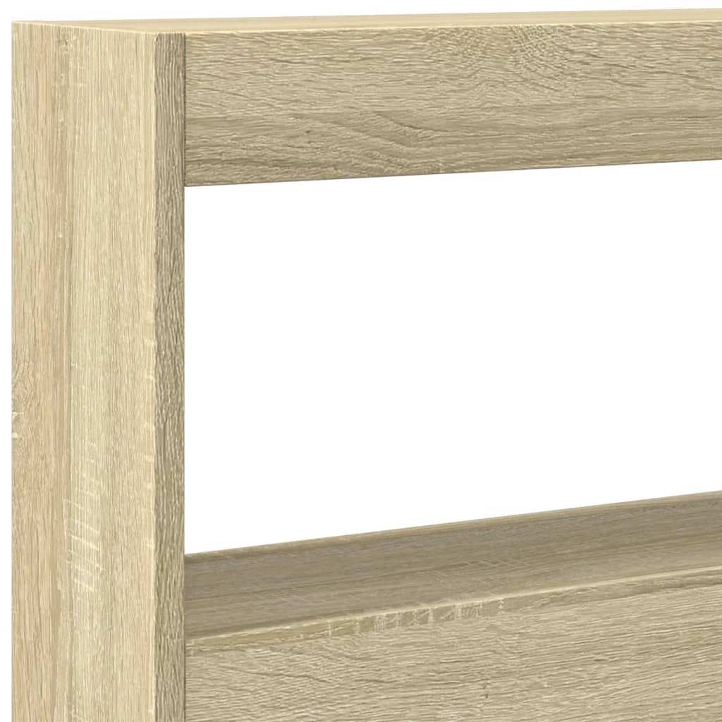 LED-Kopfteil mit Ablagen Sonoma-Eiche 200x17x102 cm