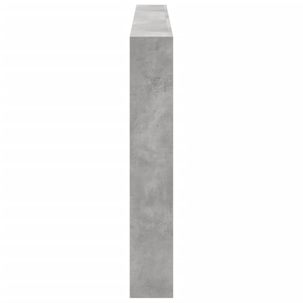 LED-Kopfteil mit Ablagen Betongrau 200x17x102 cm