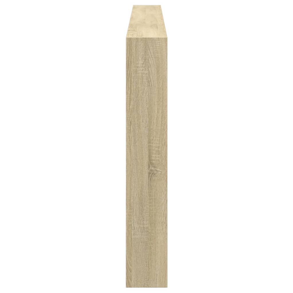 LED-Kopfteil mit Ablagen Sonoma-Eiche 220x17x102 cm