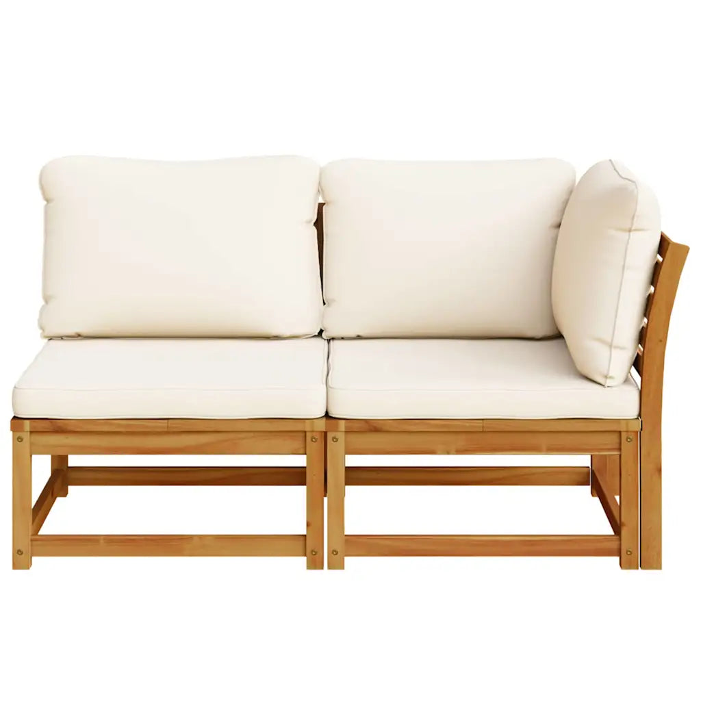 Garten-Lounge-Set mit Kissen Massivholz Akazie