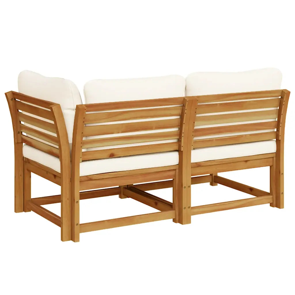 Garten-Lounge-Set mit Kissen Massivholz Akazie