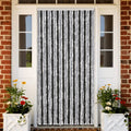 Fliegenvorhang Grau und Schwarz 90x220 cm Chenille
