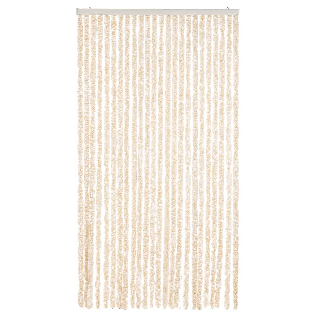 Fliegenvorhang Beige und Weiß 100x230 cm Chenille