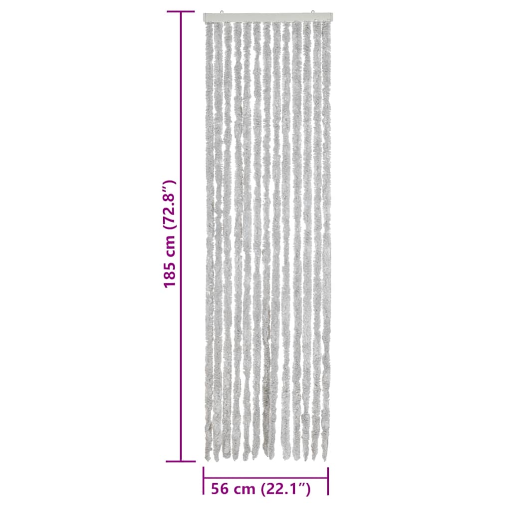 Fliegenvorhang Grau 56x185 cm Chenille