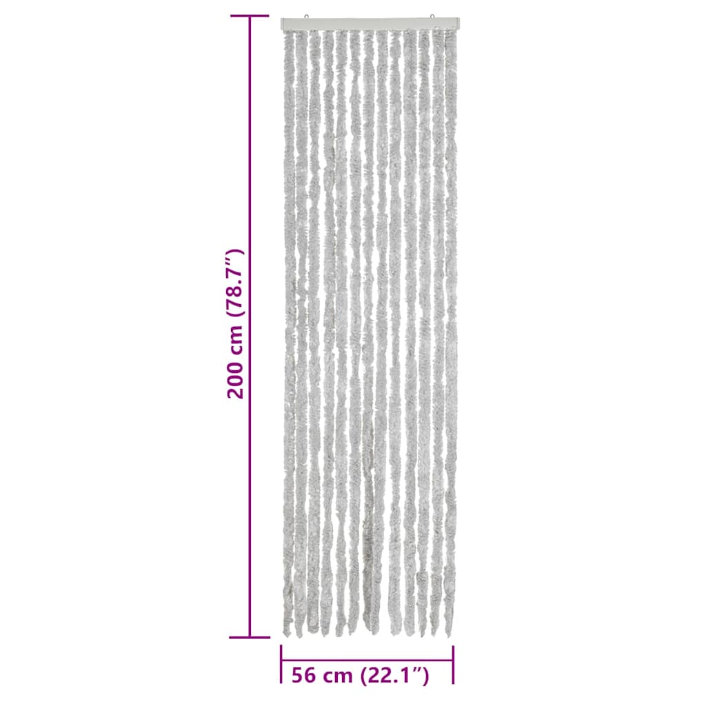 Fliegenvorhang Grau 56x200 cm Chenille