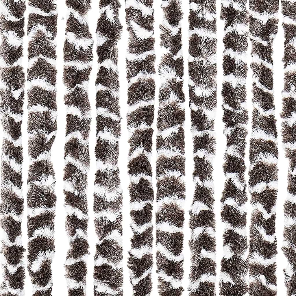 Fliegenvorhang Beige und Braun 56x200 cm Chenille