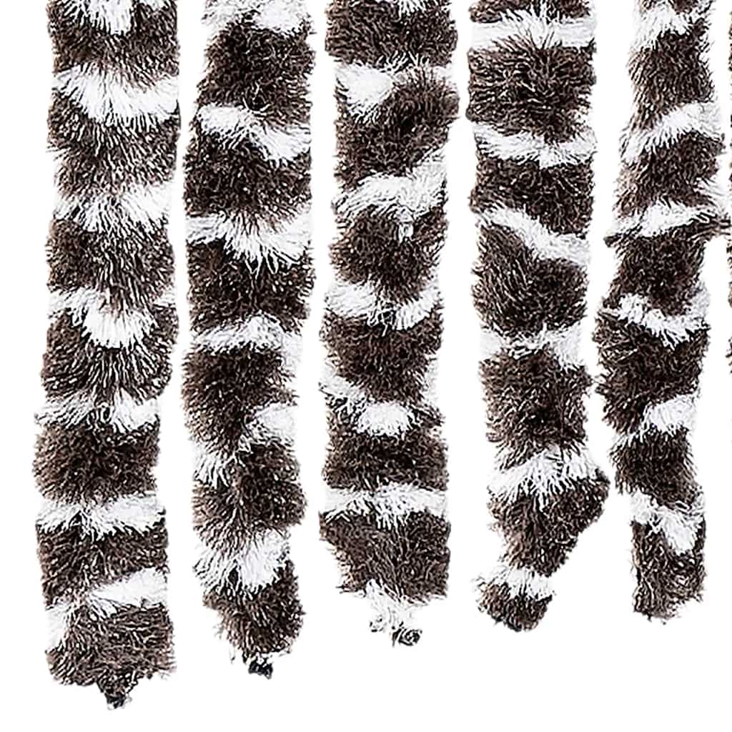 Fliegenvorhang Beige und Braun 56x200 cm Chenille