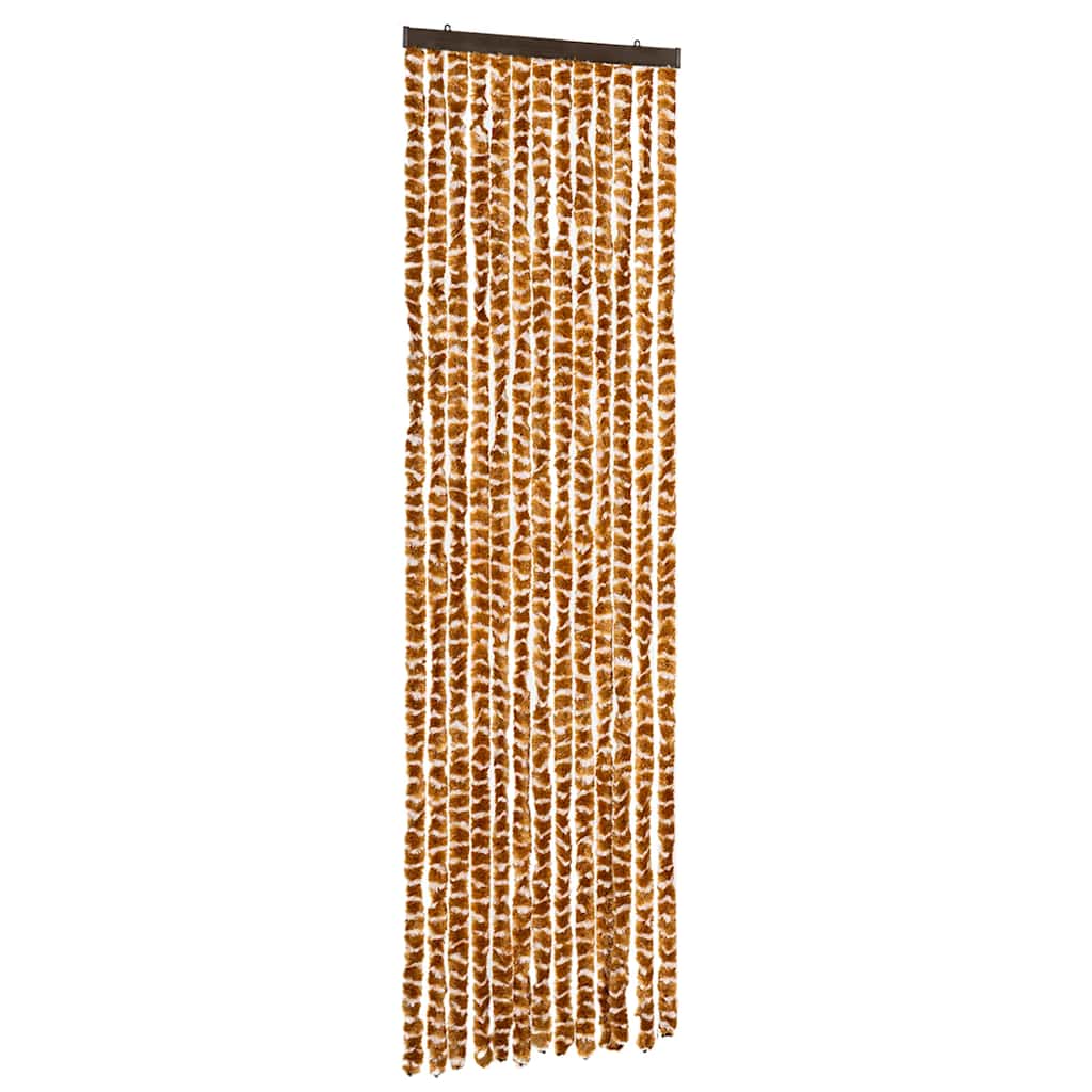Fliegenvorhang Ocker und Weiß 56x200 cm Chenille