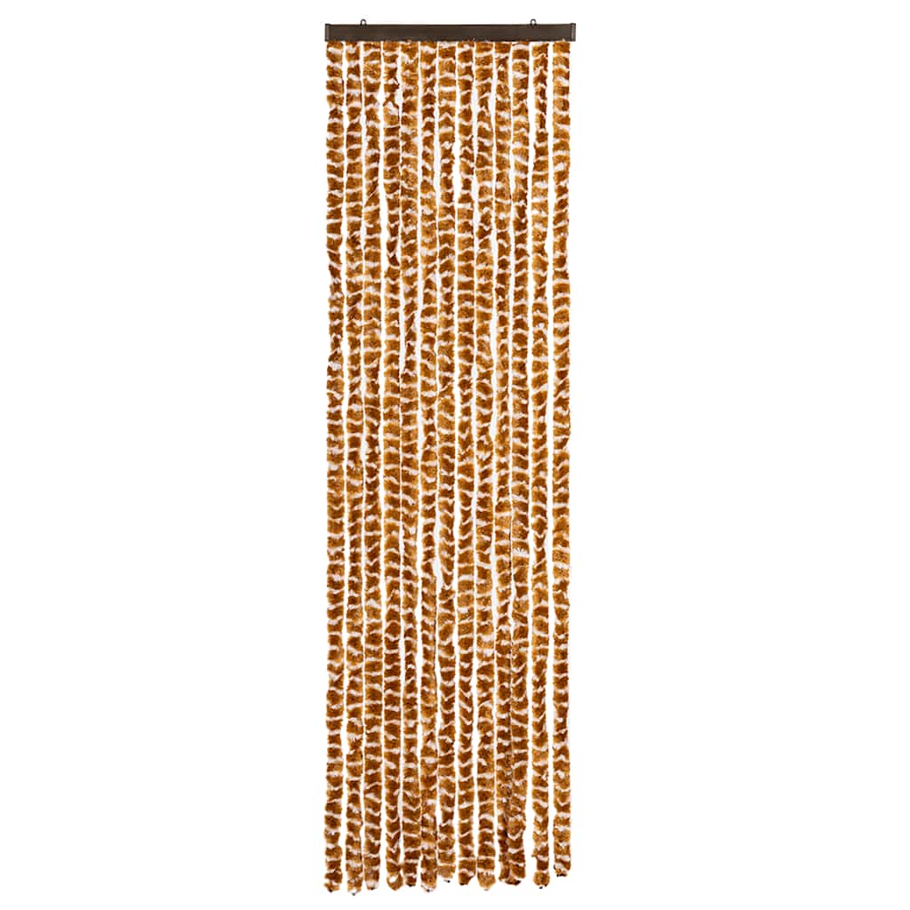 Fliegenvorhang Ocker und Weiß 56x200 cm Chenille