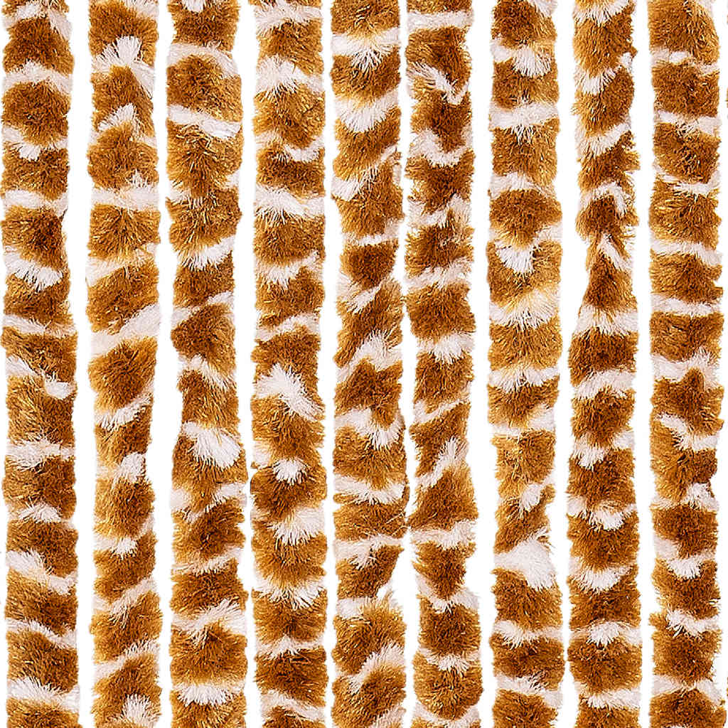 Fliegenvorhang Ocker und Weiß 90x200 cm Chenille