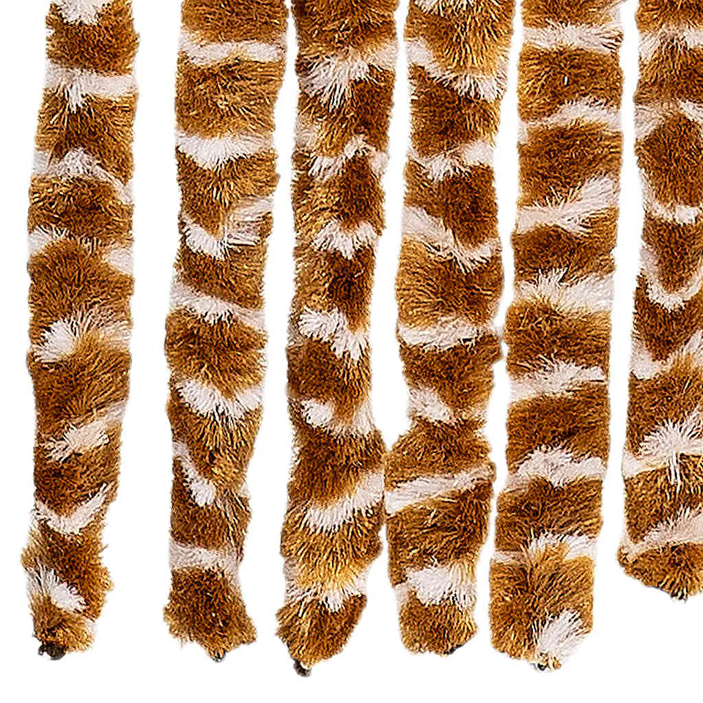 Fliegenvorhang Ocker und Weiß 90x200 cm Chenille