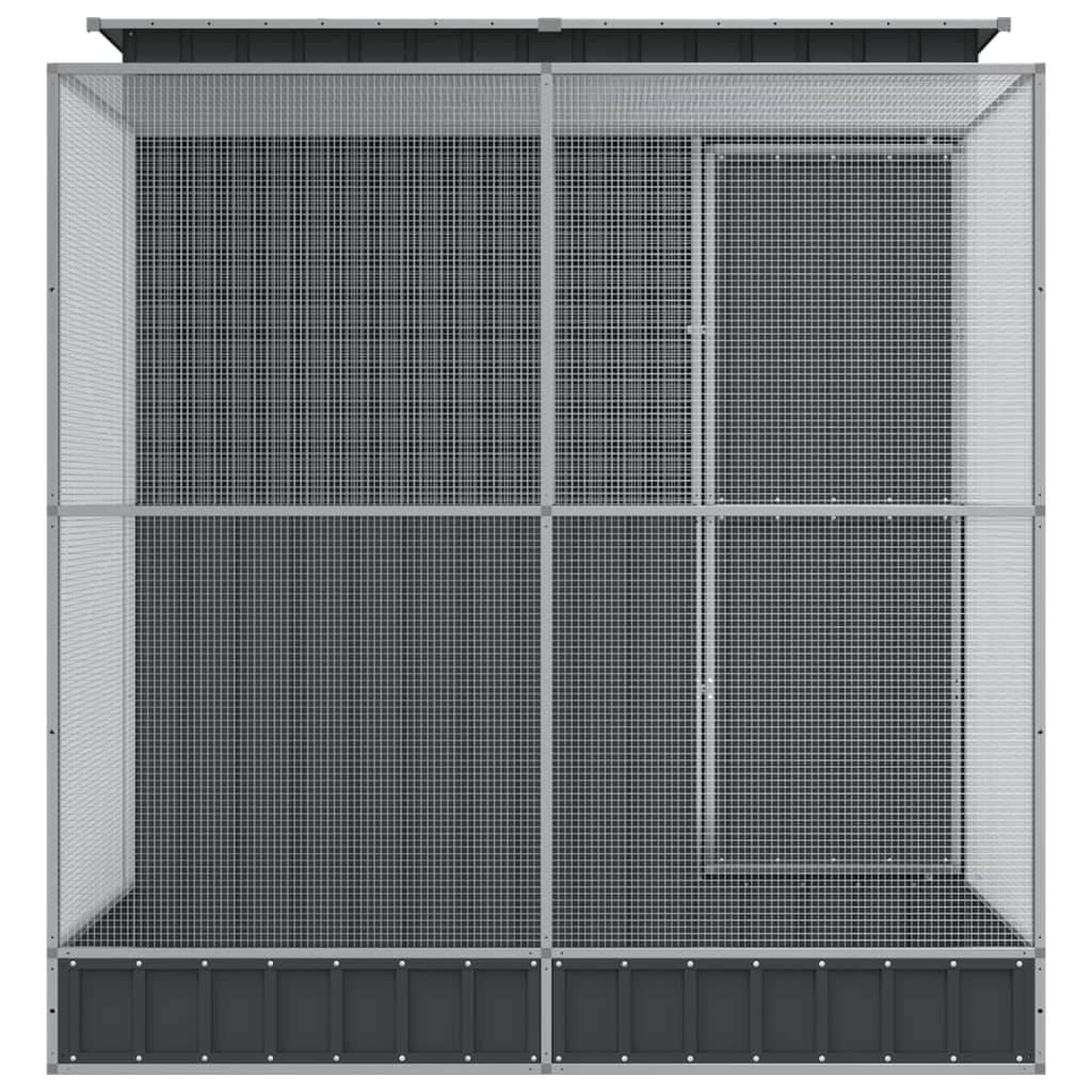 Voliere mit Erweiterung Silber 209 x 203 x 216 cm Stahl