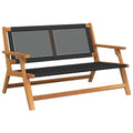 gartenmöbel Schwarz 122 x 78 x 73 cm Massivholz Akazie