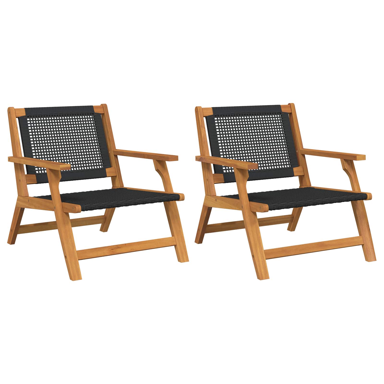 gartenmöbel 2 pcs Schwarz 67 x 78 x 73 cm Massivholz Akazie