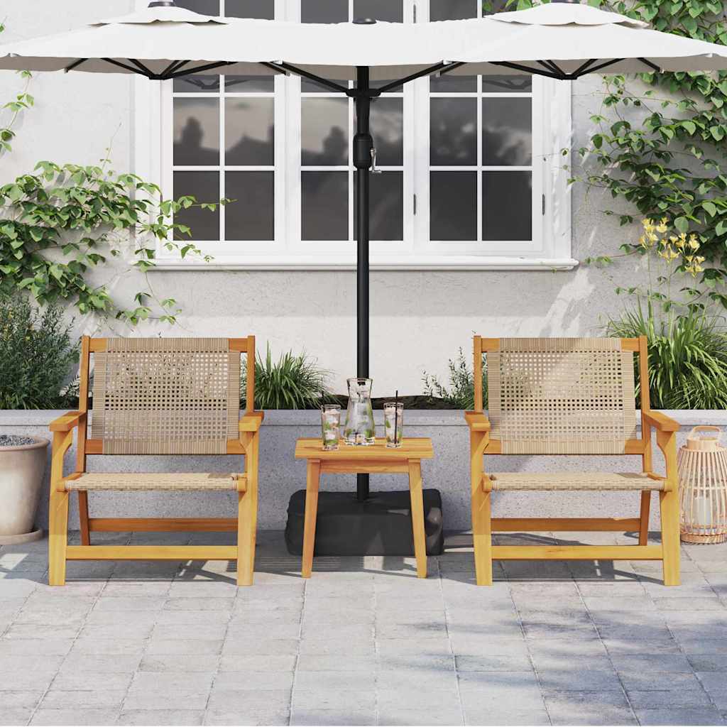 gartenmöbel 2 pcs Beige 67 x 78 x 73 cm Massivholz Akazie