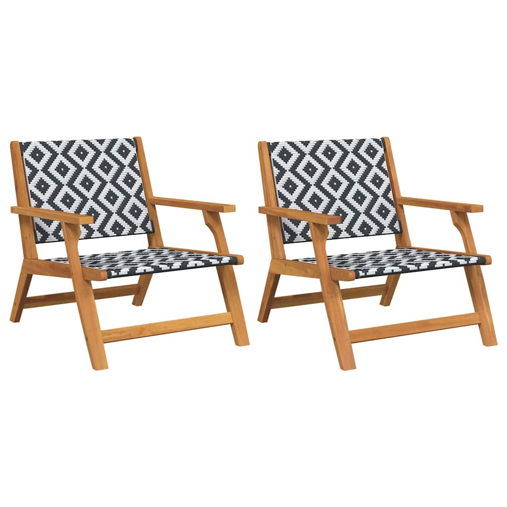gartenmöbel 2 pcs Schwarz und Weiß 67 x 78 x 73 cm