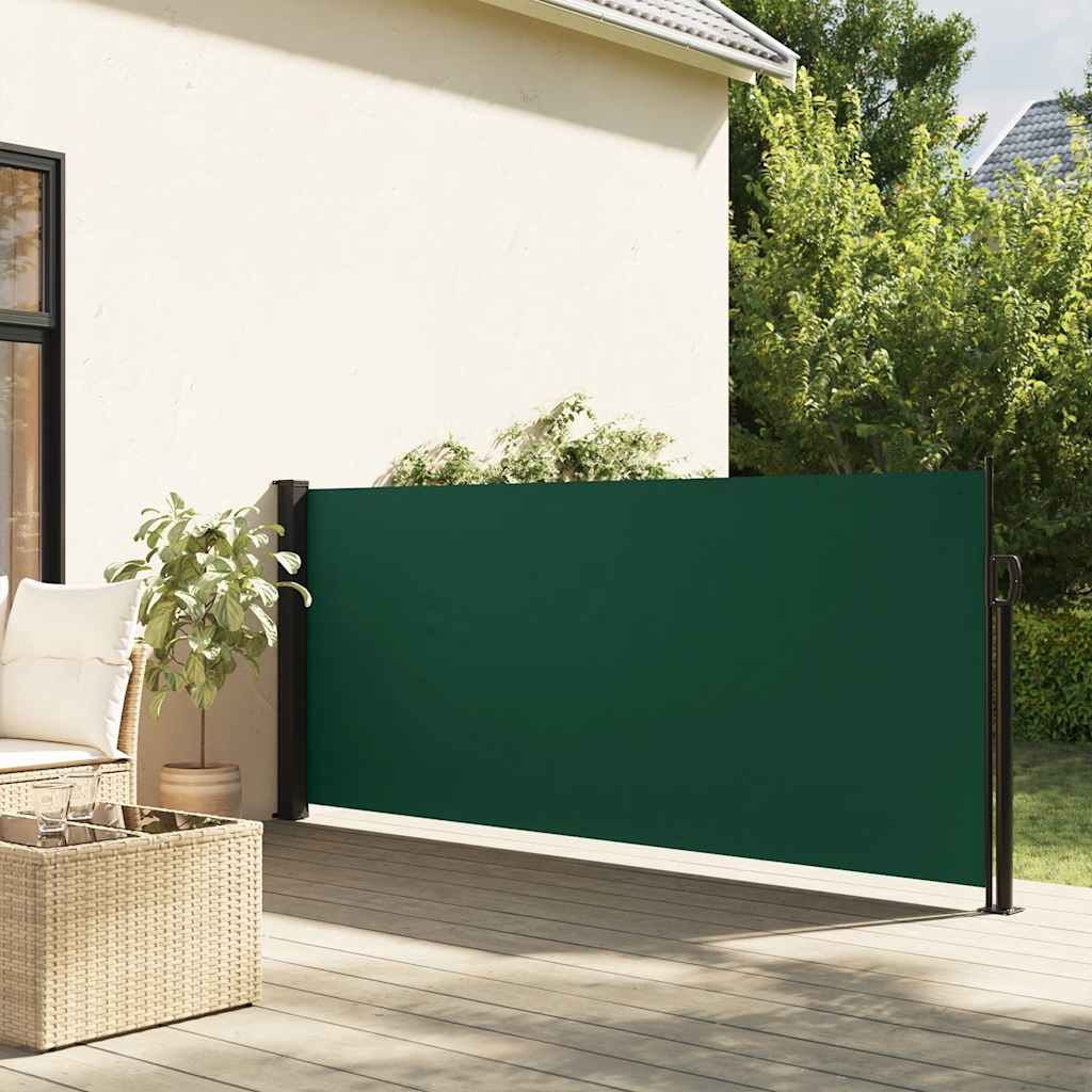 Seitenmarkise Ausziehbar Dunkelgrün 117x300 cm