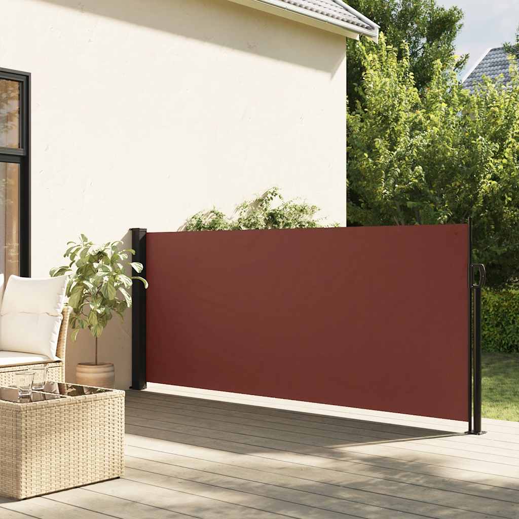 Seitenmarkise Ausziehbar Braun 120x500 cm