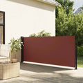 Seitenmarkise Ausziehbar Braun 140x500 cm