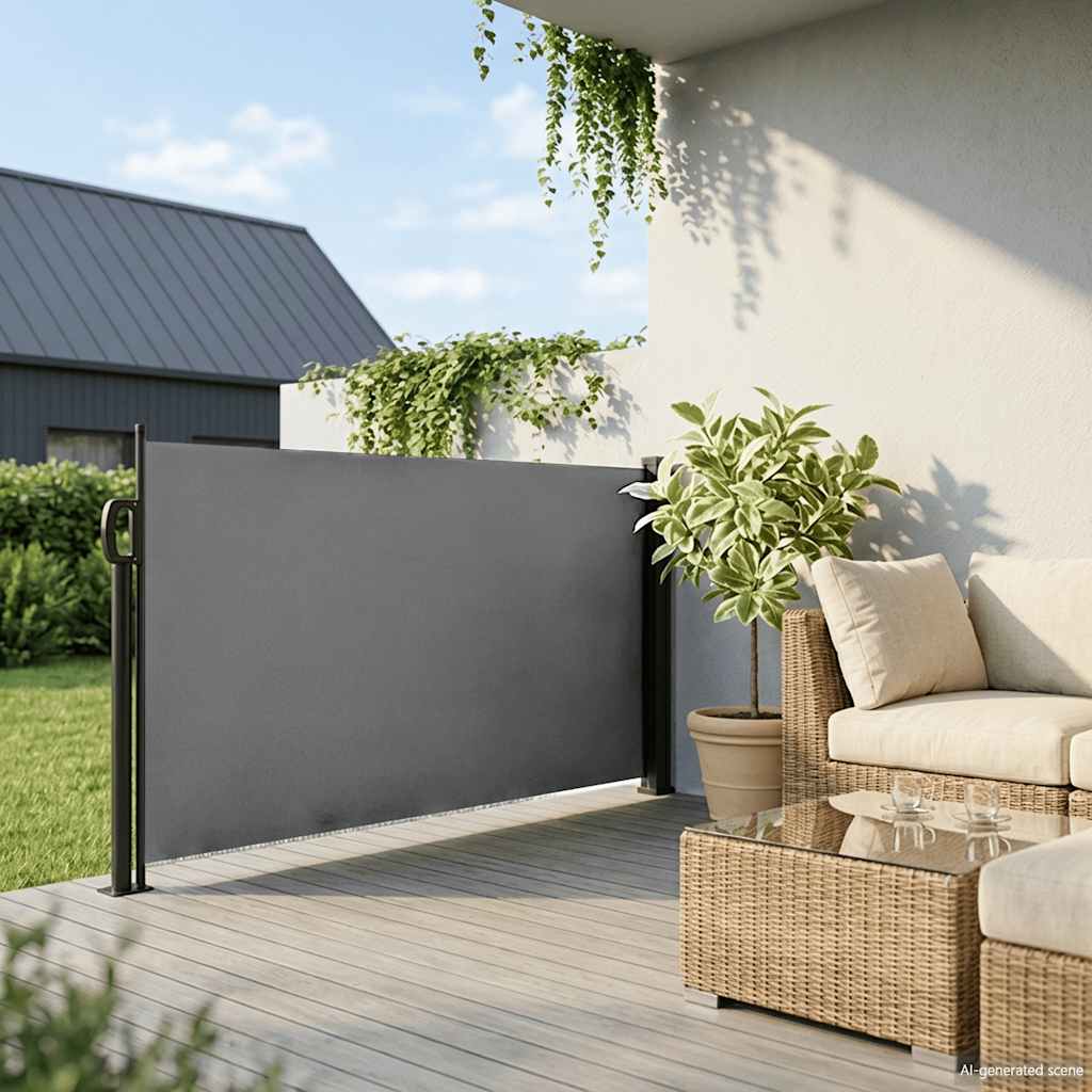Ausziehbare Seitenmarkise Anthrazit 120x600 cm