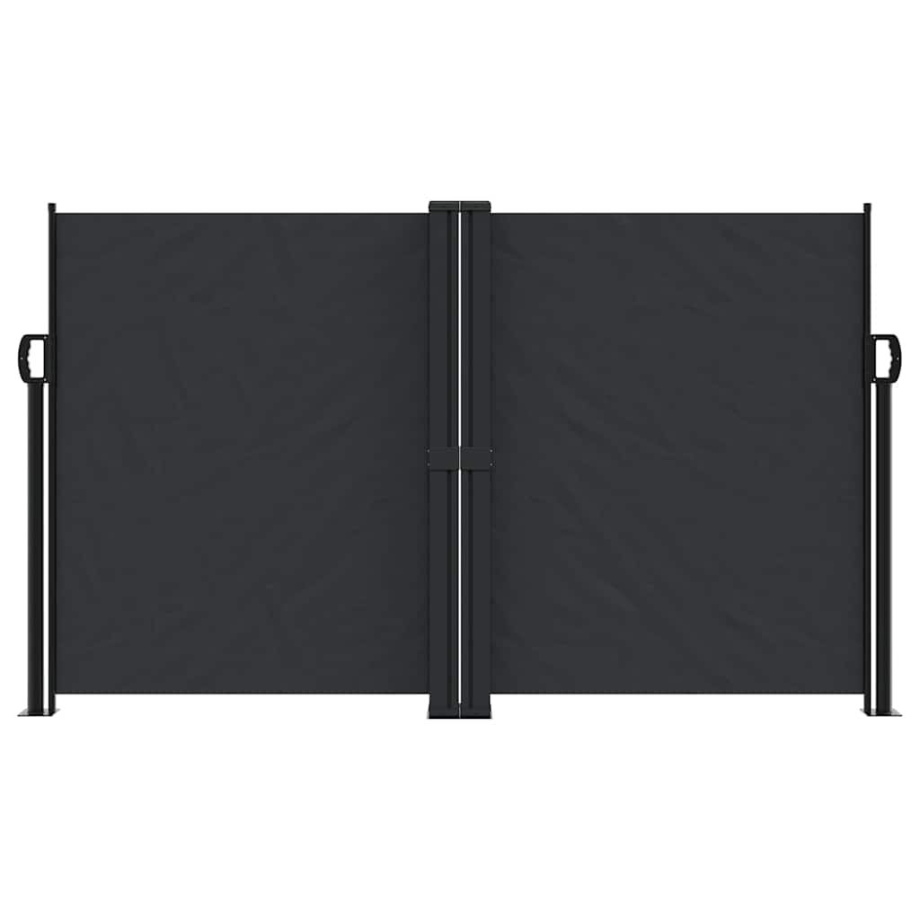 Seitenmarkise Ausziehbar Schwarz 140x600 cm