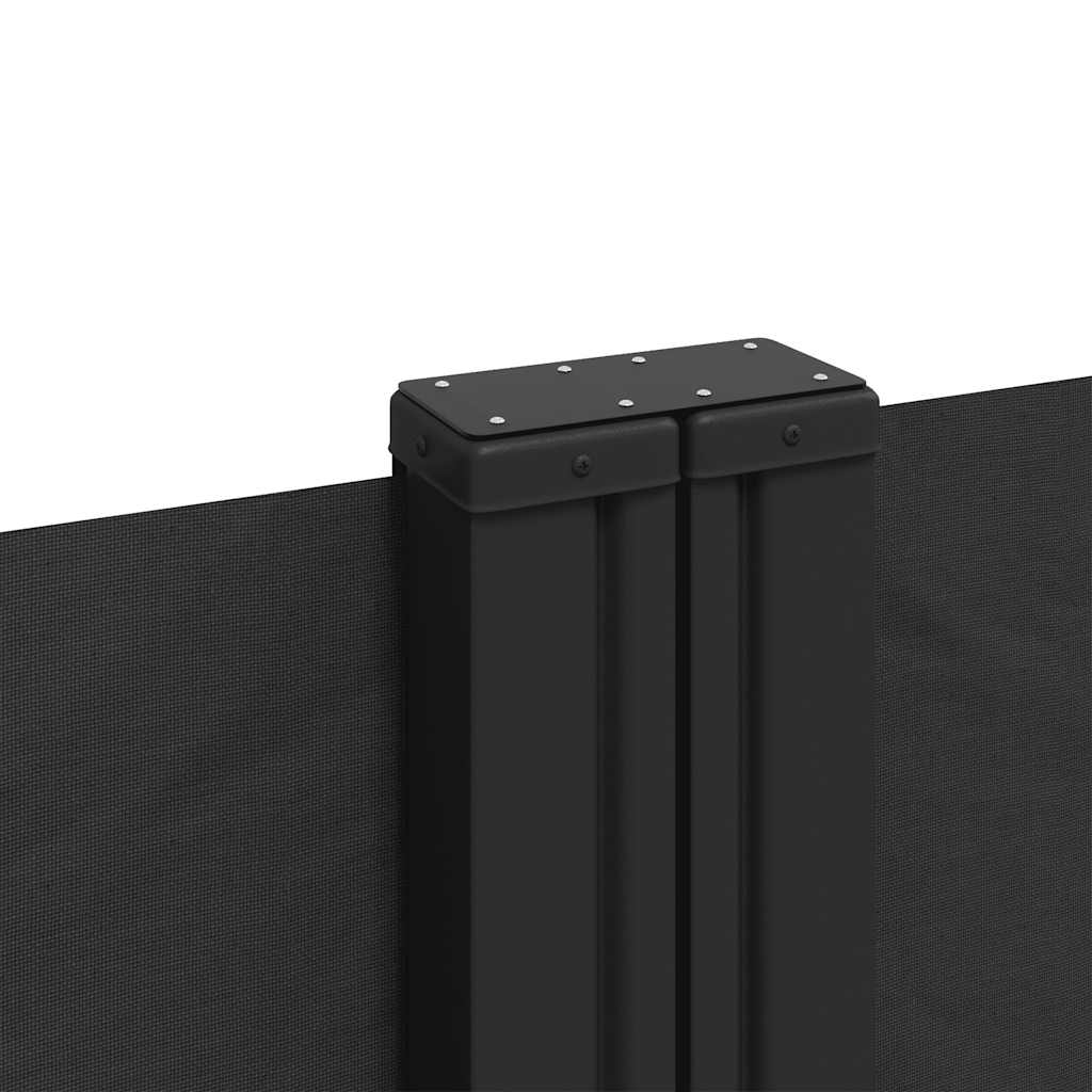 Seitenmarkise Ausziehbar Schwarz 140x1000 cm