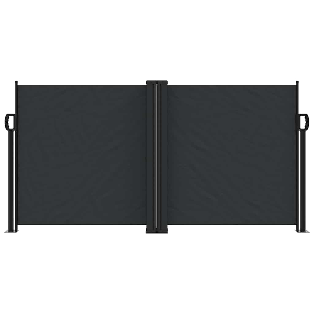 Seitenmarkise Ausziehbar Schwarz 120x1200 cm