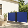 Seitenmarkise Ausziehbar Blau 120x1200 cm