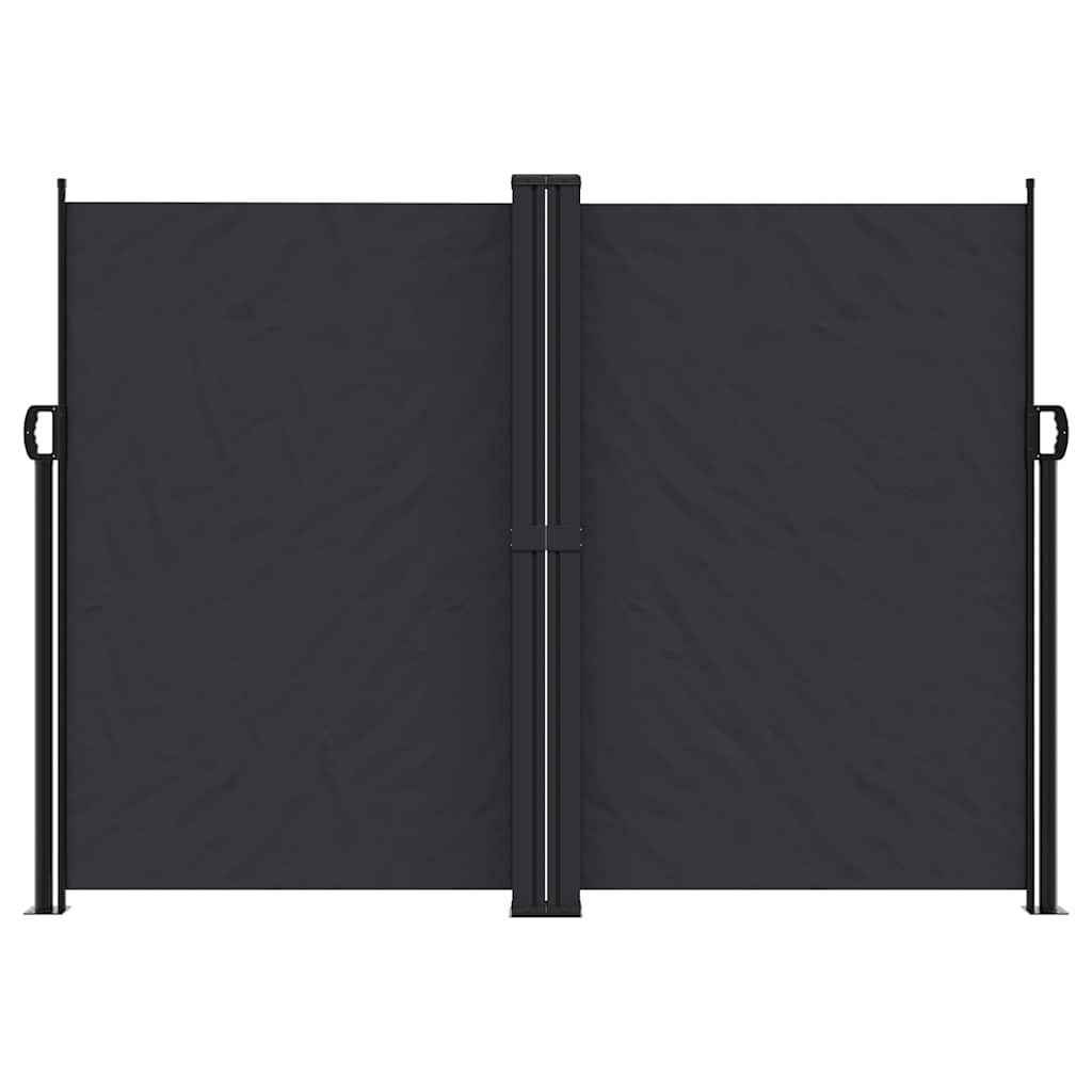 Seitenmarkise Ausziehbar Schwarz 180x1200 cm