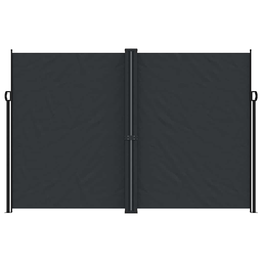 Seitenmarkise Ausziehbar Schwarz 220x1200 cm