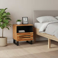 Nachttische 2 Stk. 40x34x46 cm Massivholz Akazie
