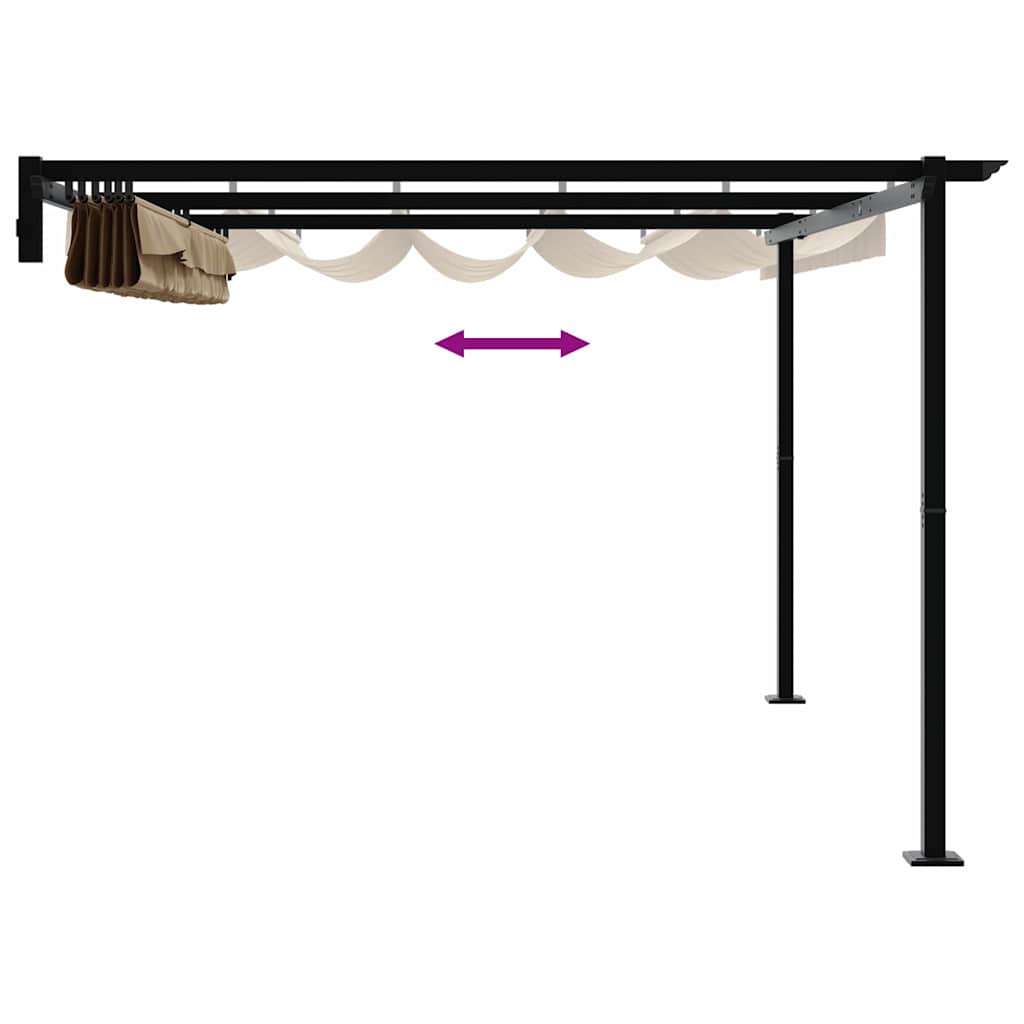 Pavillon 400 x 300 x 200 cm Taupe Polyester